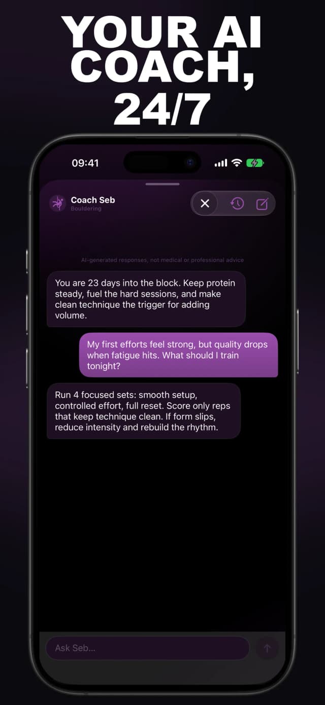 Bouldering AI app screen 3